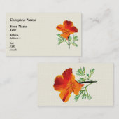 オレンジカリフォルニアポピー 名刺 (正面/裏面)