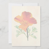 オレンジカリフォルニアポピー 招待状 (裏面)