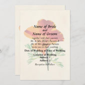 オレンジカリフォルニアポピー 招待状 (正面/裏面)