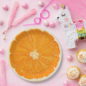 オレンジカンキツ紙プレート ペーパープレート (パーティー)