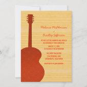 オレンジカントリーギター結婚式招待状 招待状 (正面)