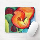 オレンジカンナの花 マウスパッド (マウス)
