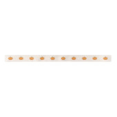 オレンジカートーンカボチャイラストレーション サテンリボン (正面)