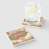 オレンジカーニバルスイングライドフォトヴィンテージレトロ ストーンコースター (横)