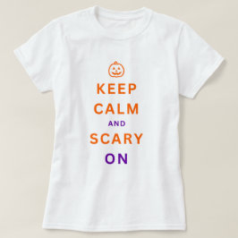 オレンジカ保ルム&怖いオン文字ハロウィーンパンプキン Tシャツ