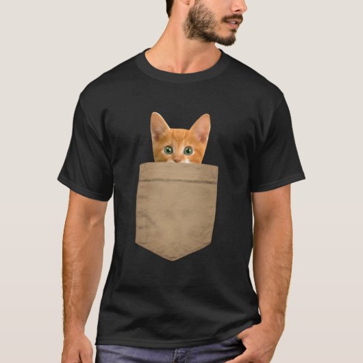 オレンジカ子猫マイポケット Tシャツ (正面)