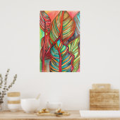 オレンジカ葉ナオリジナルアート ポスター (キッチン)