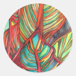 オレンジカ葉ナオリジナルアート ラウンドシール
