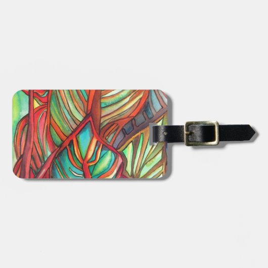 オレンジカ葉ナオリジナルアート ラゲッジタグ (正面横)