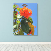 オレンジガイガーツリー キャンバスプリント (インサイチュ (ウッドフロア))