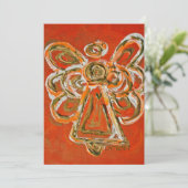 オレンジガーディアンエンジェルカスタム招待状または招待状 招待状 (スタンド正面)