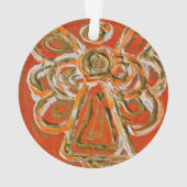 オレンジガーディアンエンジェルギフトホリデイオーナメント オーナメント (裏面)