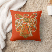 オレンジガーディアンエンジェルデコレーションアート装飾用クッション クッション (ブランケット)
