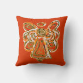 オレンジガーディアンエンジェルデコレーションアート装飾用クッション クッション (裏面)