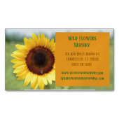 オレンジガーデナーランドシャープサンフラワーフローリスト マグネット名刺 (正面)