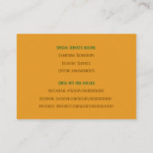 オレンジガーデナーランドシャープサンフラワーフローリスト 名刺 (裏面)