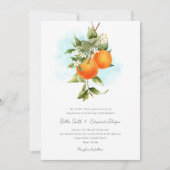 オレンジガーデンボホーウェディング 招待状 (正面)