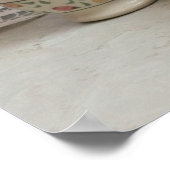 オレンジガーベラと本 ポスター (角)