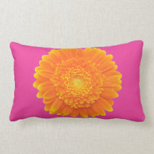 オレンジガーベラのデイジーのクッション