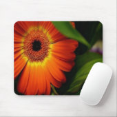 オレンジガーベラのデイジー マウスパッド (マウス)