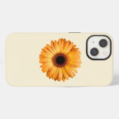 オレンジガーベラの花 iPhoneケース (裏面横)