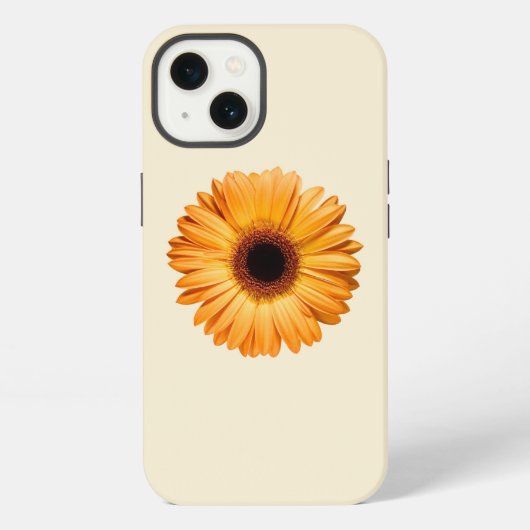 オレンジガーベラの花 iPhoneケース (裏面)
