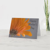 オレンジガーベラデイジーフラワーハッピーマザーズデイ カード (正面)