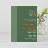 オレンジガーベラデイジーフローラ卒業 招待状 (スタンド正面)