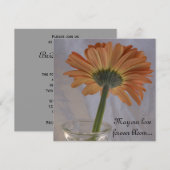 オレンジガーベラデイジー結婚ズ 招待状 (正面/裏面)