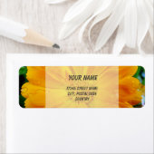 オレンジガーベラデイジー花住所 シール (インサイチュ)