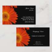 オレンジガーベラデイジー花 名刺 (正面/裏面)