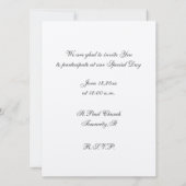 オレンジガーベラ結婚式招待状 招待状 (裏面)