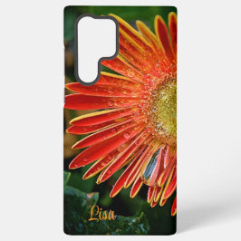 オレンジガーベラ・デイジーのSamsungカスタムケース Samsung Galaxy S22 Ultraケース