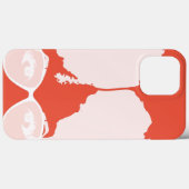 オレンジガールビッグアフロホワイトサングラス Case-Mate iPhoneケース (裏面 (横))