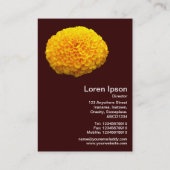 オレンジキク – ダークブラウン 名刺 (裏面)