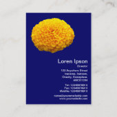 オレンジキク – 深いネイビー 名刺 (裏面)