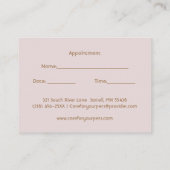 オレンジキッテンペットケアアポイントメント 名刺 (裏面)