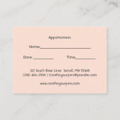 オレンジキッテンペットケアアポイントメント 名刺 (裏面)