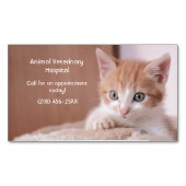 オレンジキットンペットケア マグネット名刺 (正面)