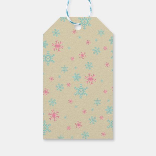 オレンジキツネインサンタハットかわいいお洒落クリスマス ギフトタグ (裏面)