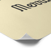 オレンジキツネインサンタハットかわいいお洒落クリスマス ポスター (角)