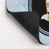 オレンジキツネインレッドサンタハットメリークリスマス マウスパッド (コーナー)