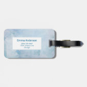 オレンジキツネインレッドサンタハットメリークリスマス ラゲッジタグ (裏面横)