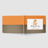 オレンジキツネバーラップベビーシャワー ゲストブック (全面)