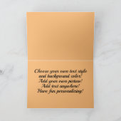 オレンジキティ猫かわいいカスタマイズ可能なカード カード (内部)