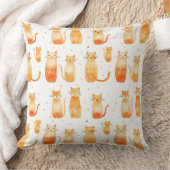 オレンジキティ猫 クッション (ブランケット)