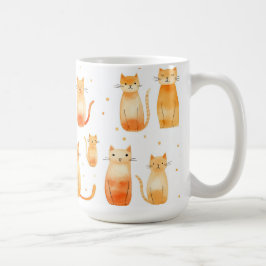 オレンジキティ猫 コーヒーマグカップ