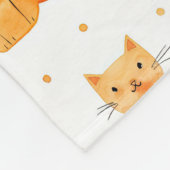 オレンジキティ猫 フリースブランケット (角)