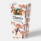 オレンジキノコ秋フォトバースデーパーティー フェイバーボックス (裏面)