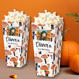 オレンジキノコ秋フォトバースデーパーティー フェイバーボックス